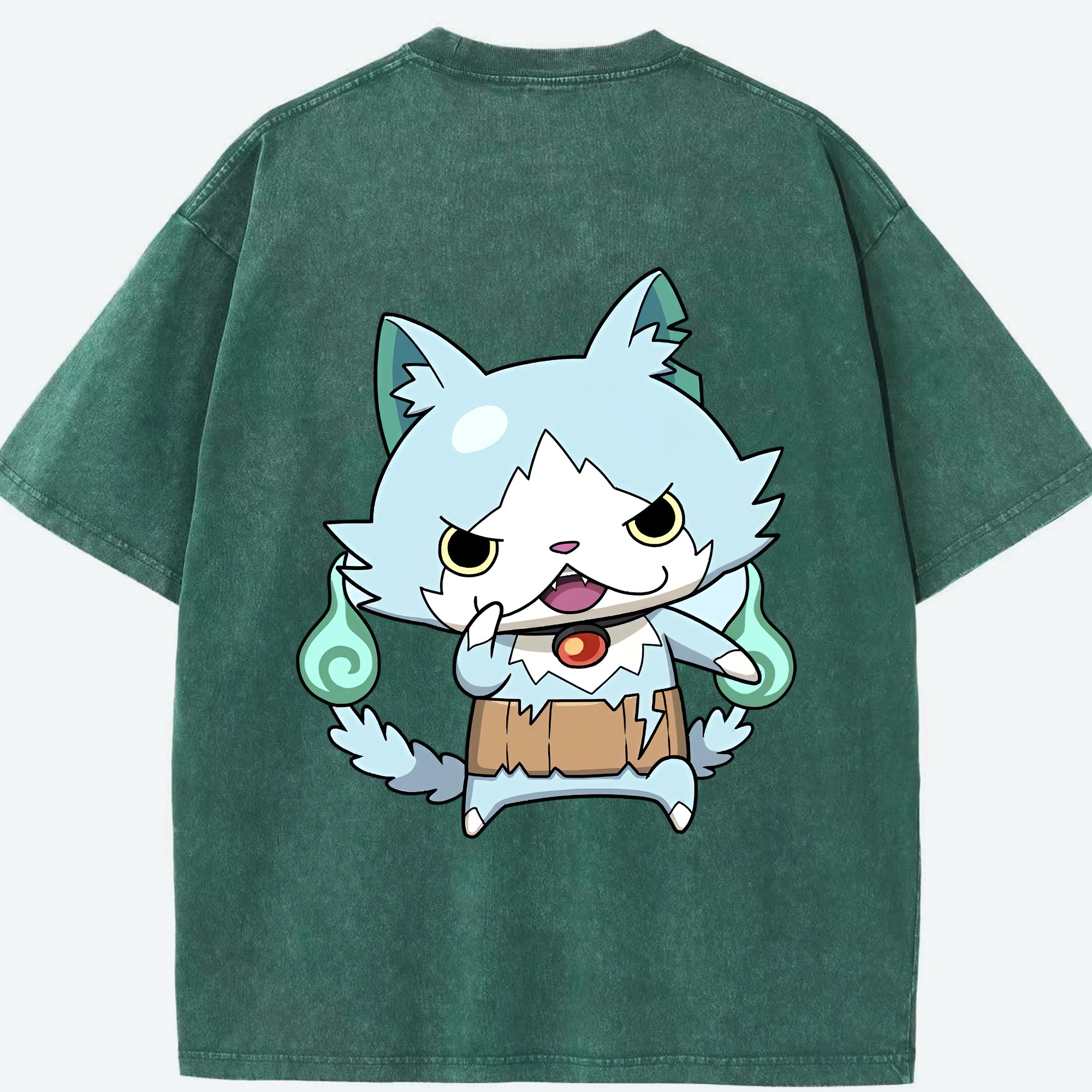 （画像用） 妖怪ウォッチ Yo-kai Watch 綿100% ヴィンテージ風 半袖Tシャツ（背面プリント）